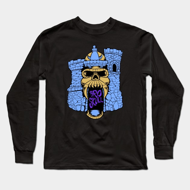 Broskull Logo V.2 Customized Skeletor Colors Castle Long Sleeve T-Shirt by CastleBroskull